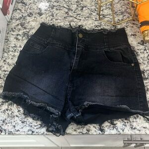 Black cutoff shirts with tie in back